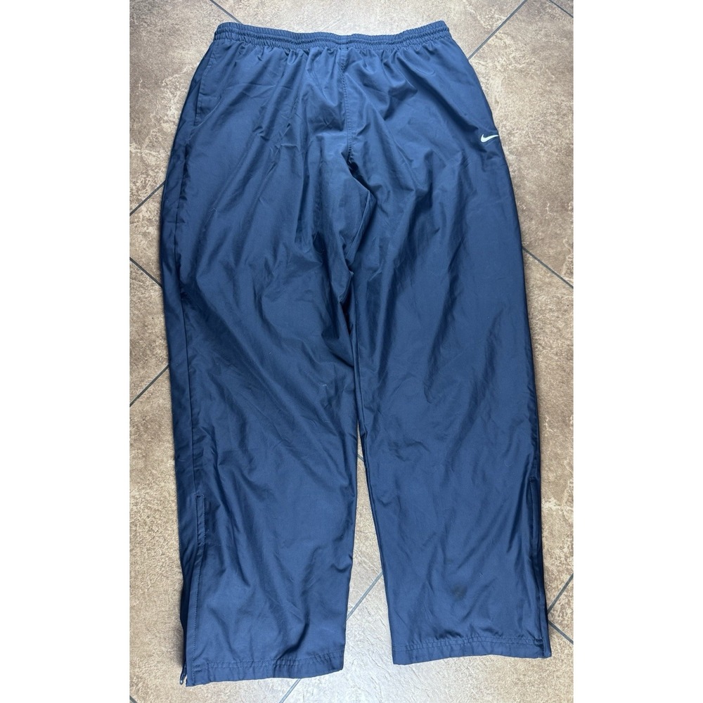 Nike Track Pants Mens 2XL Blue Mesh Lined Zip Leg Athletic Joggers Warm Up